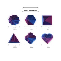 Feeron Jouet anti-stress flexible et confortable, léger et portable, imprimé en 3D, Tour spirale étoile octogonale extensible