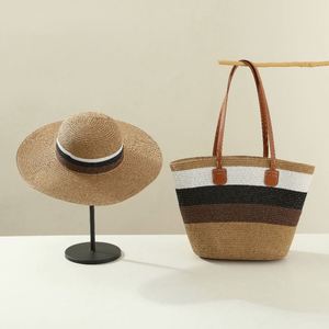 Wholesale Beach <b>Hat</b> for Women Bag Set for Ladies Summer Beach Sun <b>Hat</b> Fashion Tote Beach Shoulder Bag and <b>Straw</b> <b>Hats</b> - Product Image 1