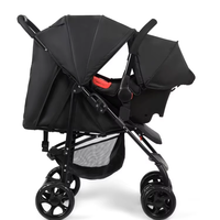 Système de voyage en lin en gros pour poussette avec cadre en alliage d'aluminium et roues universelles à 360 degrés - Poussette pliable légère