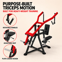 Machine d'extension des triceps assise pour salle de sport commerciale, équipement d'entraînement de force des bras avec poignées rotatives et siège rembourré