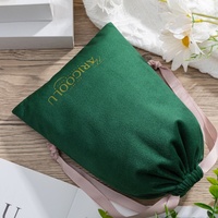 Pochette à bijoux en velours avec logo personnalisé mini sacs d'emballage cadeau avec cordon de serrage pour téléphone portable appareil photo appareil ménager flexographie imprimée