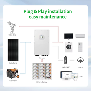 Sunpal Industrial Hybrid <b>Solar</b> Energy System <b>Kit</b> 10Kw 15Kw 20Kw 30Kw 5Kw Hybrid Complete <b>Solar</b> <b>Power</b> System Home <b>Power</b> - Product Image 3