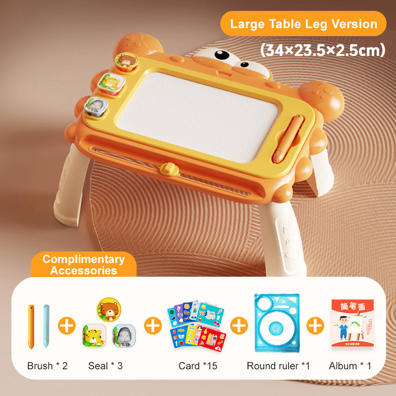 Grande-arancione + gambe da tavolo-+ accessori-scatola di colore