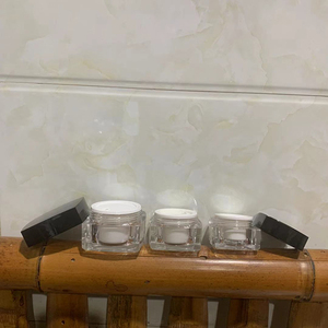 Hengjian sang trọng acrylic 30ml <span class=keywords><strong>50ml</strong></span> vuông mỹ phẩm lưu trữ container đen nhựa chăm sóc da trang điểm Lọ 15g 30g mắt Kem <span class=keywords><strong>Jar</strong></span> - Product Image 2