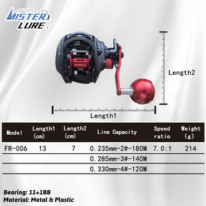 جديد تعزيز الجسم عالية الجودة المطاط مقبض المقابض 11 + 1BB-1 والعتاد نسبة الصب بكرة - Product Image 2