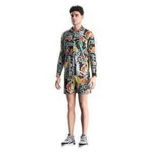 Chemise Hawaïenne Décontractée à Manches Longues pour Homme, Motif Floral Sublimé, Style Plage Estival – Grande Vente - Product Image 5