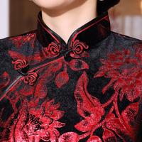 Ecowalson Style chinois Qipao Sexy femmes grande taille Cheongsam Vintage classique robe chinoise Dragon et Phoenix longues Vestidos