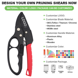 SUNSHINE Outils de jardin Sécateur Coupe-arbres Sk5 Lame Scie à tronçonner Branche Cutter Pole 8 ''Mécanisme à cliquet Sécateur - Product Image 4