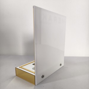 Tùy Chỉnh Thiết Kế Acrylic Vàng Gương Hiển Thị Truy Cập Đứng Nước Hoa Mỹ Phẩm Hiển Thị Giá - Product Image 5