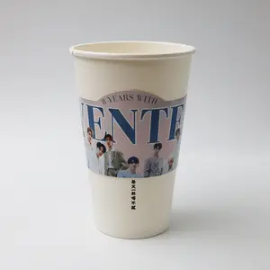 아이돌 콘서트용 커스텀 프린트 컵슬리브 컵홀더 Kpop과 커피컵 슬리브