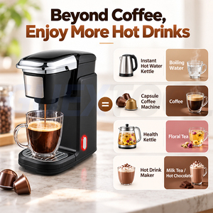 Machine à café compacte multifonction avec réservoir d’eau pour capsules K-Cup, thé floral, thé au lait et café moulu - Product Image 2