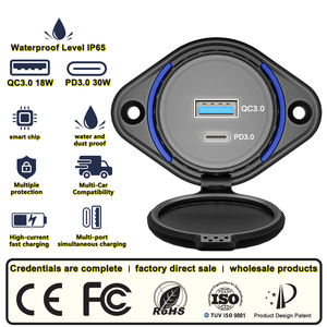 <span class=keywords><strong>Chargeur</strong></span> rapide personnalisé à montage sur panneau 3.0 avec 2 ports USB-A QC3.0 et Type-C PD3.0, prise de <span class=keywords><strong>chargeur</strong></span> de voiture <span class=keywords><strong>12V</strong></span> 24V pour <span class=keywords><strong>camping</strong></span>-<span class=keywords><strong>car</strong></span> - Product Image 4