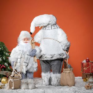 MAIMAI Pronto per la Spedizione Babbo Natale 30CM 45CM 60CM 90CM Statuette di Babbo Natale in Peluche Rosa Figurine Natalizie - Product Image 2