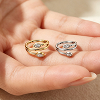 Anneau de nez/oreille en titane segmenté ASTM F136/G23 pour cartilage, bijou de piercing plaqué or avec zircon pour mariage, femmes et hommes