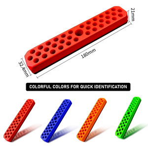 Organizador Magnético para Brocas de Acero de Alta Velocidad, Soporte para Brocas de Vástago Recto, <span class=keywords><strong>Base</strong></span> de Almacenamiento de Herramientas de 180 mm, 4 Piezas - Product Image 1