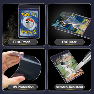 Porte-<span class=keywords><strong>cartes</strong></span> semi-rigide ultra-transparent, lot de 50 porte-<span class=keywords><strong>cartes</strong></span> semi-rigides pour la classification, les <span class=keywords><strong>cartes</strong></span> sportives, <span class=keywords><strong>Pokémon</strong></span> et les objets de collection - Product Image 5