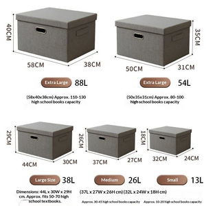 Large Collapsible Storage Container <strong>with</strong> Lid Fabric Foldable Storage Box Organiser Container <strong>Basket</strong> <strong>Cube</strong> <strong>with</strong> Lid for Home - Product Image 2