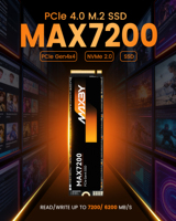 SSD Internal Gaming M.2 2280 PCIe 4.0 NVMe Kompatibel PS5 1TB 256GB 7200MB/s Kecepatan Tinggi