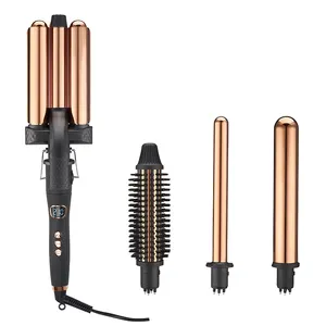 2023 Hot Selling Hair Salon Equipment Multi-Function Ceramic Coating Curling Iron 6 in1 LCD Temperature Hair Curler Roller