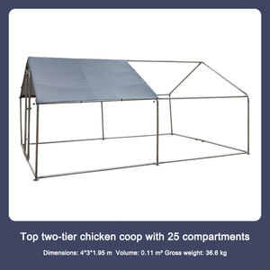 Pollaio Mobile da Esterno in Acciaio Zincato Gabbia Recinto Casetta per Galline e Anatre - Product Image 4