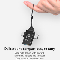 OTG konektor ekstensi Transfer Flash USB 3.0, adaptor USB Male ke USB a Female tipe C 2 in 1 untuk Keyboard Mouse Disk Flash
