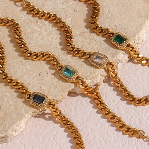 Perhiasan musim panas gelang Anti noda rantai tahan air untuk wanita Set gelang mutiara air tawar perhiasan baja tahan karat - Product Image 5
