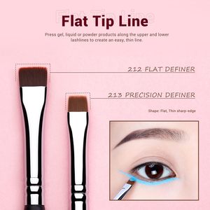 Jessup professionale 11 pz Set pennelli per il trucco per Eyeliner di lunga durata con spugna morbida senza lattice in scatola T324 e SP002