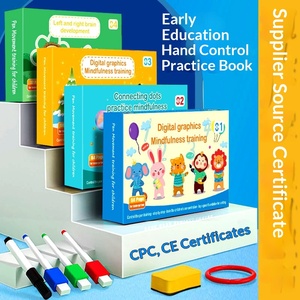 Libro de Actividades de Práctica de Control del Lápiz para Niños de Jardín de Infancia, Libro de Práctica Educativo Temprano Borrable para el Aprendizaje Infantil - Product Image 1