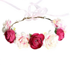 Diadema <span class=keywords><strong>de</strong></span> <span class=keywords><strong>Flores</strong></span> Bohemia <span class=keywords><strong>para</strong></span> Mujer, Corona <span class=keywords><strong>de</strong></span> <span class=keywords><strong>Flores</strong></span> <span class=keywords><strong>de</strong></span> Color Sólido, Accesorios <span class=keywords><strong>para</strong></span> Novia y Boda - Product Image 3