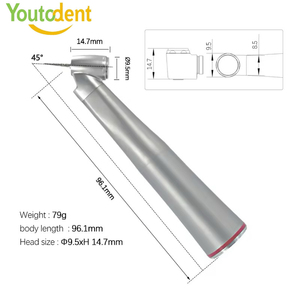 Pieza de mano dental 1:4.2 Anillo rojo de contraángulo con botón pulsador de fibra óptica <span class=keywords><strong>EType</strong></span> Connect 1:4.2 Pieza de mano dental interna de fibra óptica - Product Image 5