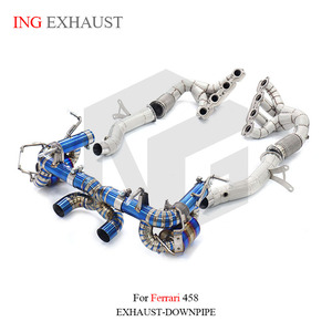 ING Titan legierung für Ferrari Catback <span class=keywords><strong>Manifold</strong></span> Full Set Auspuffrohr mit Hitzeschild Auto Performance Tuning Parts - Product Image 5