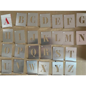 Meilleure vente qualité métal laiton <span class=keywords><strong>alphabet</strong></span> gravure <span class=keywords><strong>pochoir</strong></span> peinture pour métal - Product Image 3