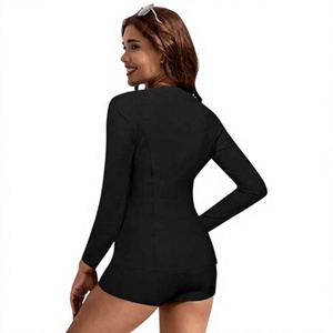 Custom Wholesale <b>3</b> <b>Piece</b> Women Rash Guard Swimsuit Protection Long Sleeve Zipper <b>Bikini</b> Modest Swimwear UPF50+ Eco-Friendly - Product Image 4