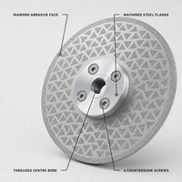 Disque de meulage diamanté pour meuleuse d'angle, disque de meulage diamanté plat à filetage M14 pour le polissage de la pierre, du béton, du marbre et du granit