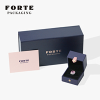 Boîte à bijoux en cuir PU magnétique à logo personnalisé FORTE Luxury, avec couleur et taille personnalisées pour le rangement des colliers et des pendentifs