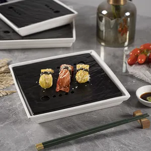 Yayu Phantasie japanische Keramik bunte Sushi Trockeneis platte Set Porzellan Servier platte Großhandel Restaurant Teller