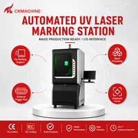 Machine de marquage laser UV CKMACHINE 355 nm, cabinet entièrement fermé pour le marquage des flacons de parfum en verre, des emballages cosmétiques