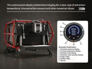 T3 Isıtma Sistemli Paslanmaz Çelik Elektrikli Ticari Cafe Espresso Otel Yarı Otomatik Kahve Makinesi Tek Gruplu Çift Kazanlı - Product Image 4