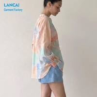 Chemisier en mousseline à imprimé floral personnalisé pour femme, manches longues bouffantes, col en V, boutonné, léger, hauts pour femmes, fabricant OEM