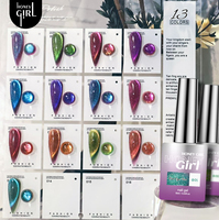 HONEY GIRL – Kit de vernis gel UV effet œil de chat arc-en-ciel 13 couleurs, directement de l'usine, fournitures pour ongles, bouteille magnétique œil de chat, marque privée
