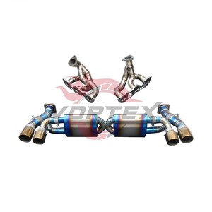 Système d'échappement complet léger en titane Vortex avec collecteurs pour Porsche 911 Carrera 991.1 991.2 3.0T Valvetronic Catback - Product Image 1