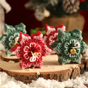 Cross-border Christmas snowflake scented <b>candle</b> ins Christmas fragrance gift box creative handmade scented <b>candle</b> holiday decora - Product Image 1