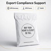Sacs d'expédition en polyéthylène blancs écologiques personnalisés avec logo imprimé pour l'emballage de vêtements – Nouveauté !