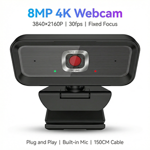 Cámara Web JWC028 4K con Micrófono con Enfoque Automático, Micrófono Integrado, 30fps, para Computadoras <span class=keywords><strong>de</strong></span> Escritorio, Portátiles y Juegos <span class=keywords><strong>de</strong></span> <span class=keywords><strong>PC</strong></span> - Product Image 2