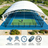 Structure de toit en membrane tendue PVDF pour court de pickleball extérieur, abri solaire, auvent, directement de l'usine