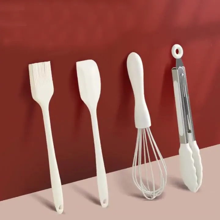 New Silicone Baking Mixer spatule Whisk thực phẩm Clip scraper bàn chải 4-Piece Kem nhà bếp bánh làm công cụ thiết lập