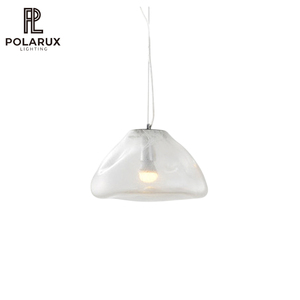 Lampada a Sospensione Pebble per Hall <span class=keywords><strong>di</strong></span> Hotel e Lounge, Stile Nordico Art Deco in Metallo, Alluminio e Vetro, LED, Vendita Diretta dalla Fabbrica, Lampada a Sospensione Pebble Scintillante - Product Image 1