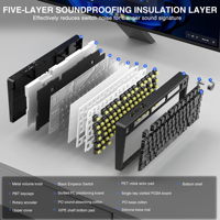 Clavier AULA F75 HE à effet Hall, déclenchement rapide, SOCD 8000Hz, 75% 80 touches, tri-mode, bouton métallique, RGB, Hot Swap, pour le gaming