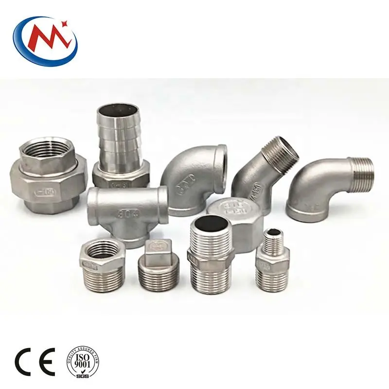 Casting Class150 Pipa Fitting Stainless Steel 304 316 NPT BSP Pria dan Perempuan Threaded Pipa Fitting Pipa