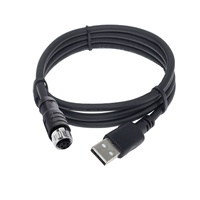 Connecteur M8 B Code 5 broches mâle-femelle vers USB Type-A, câble industriel étanche IP67
